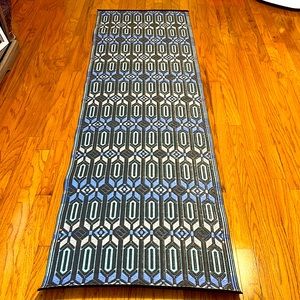 Geometric pattern rug.